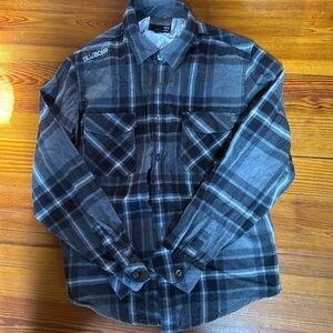Billabong shirt flannel button down long sleeve gray flannel men’s
